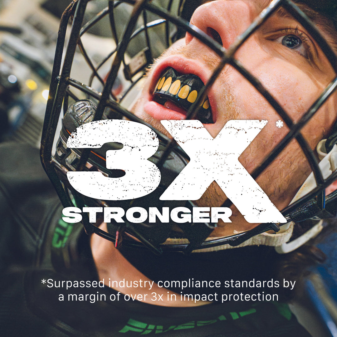 SAFEJAWZ® 'Goldie' Mouthguard - Extro SEries - Black & Gold