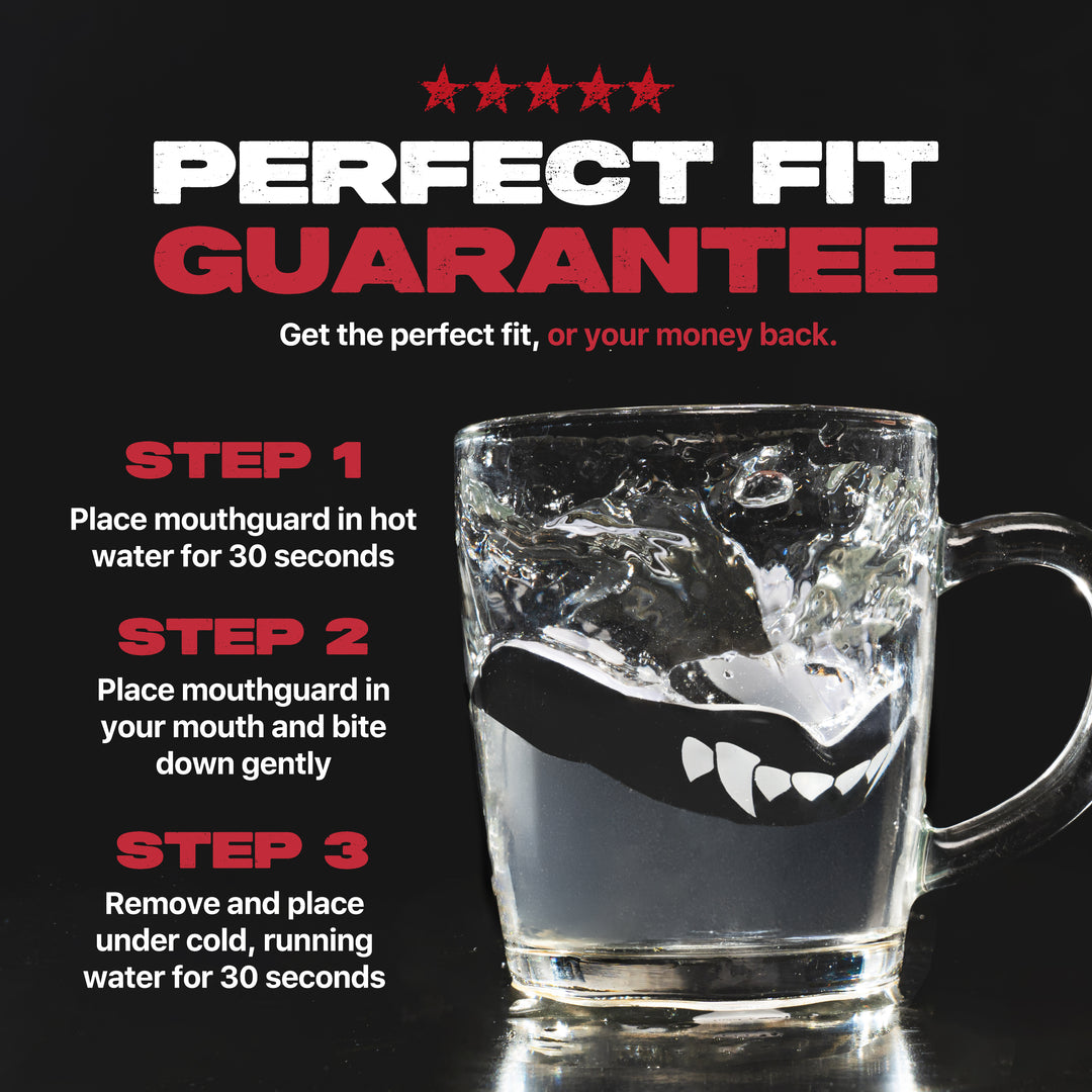 SAFEJAWZ® 'Fangz' Mouthguard - Extro Series - Black & White