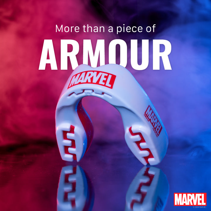 SafeJawz Marvel Logo Mouthguard - White