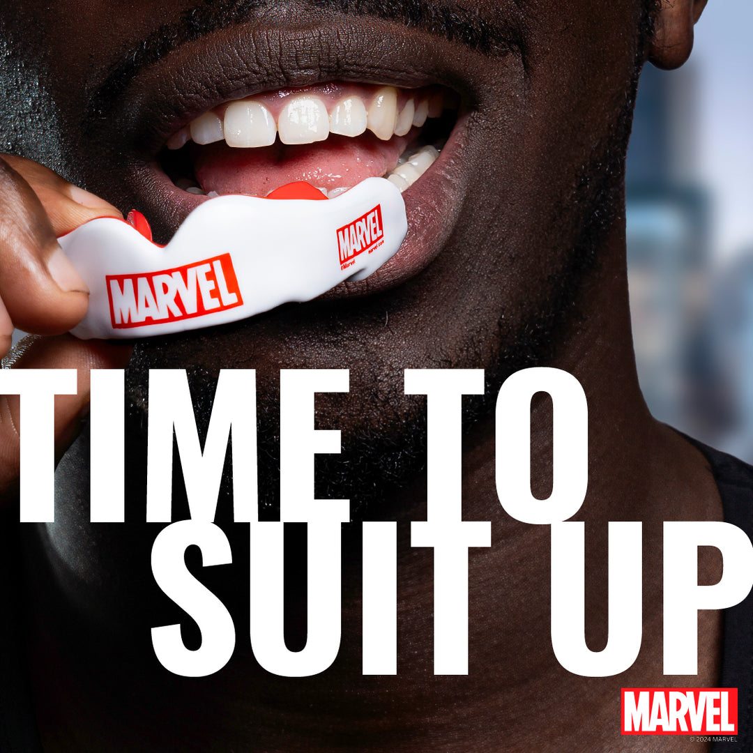 SafeJawz Marvel Logo Mouthguard - White