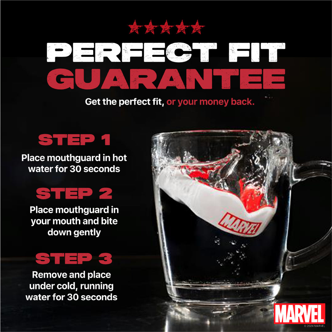 SafeJawz Marvel Logo Mouthguard - White