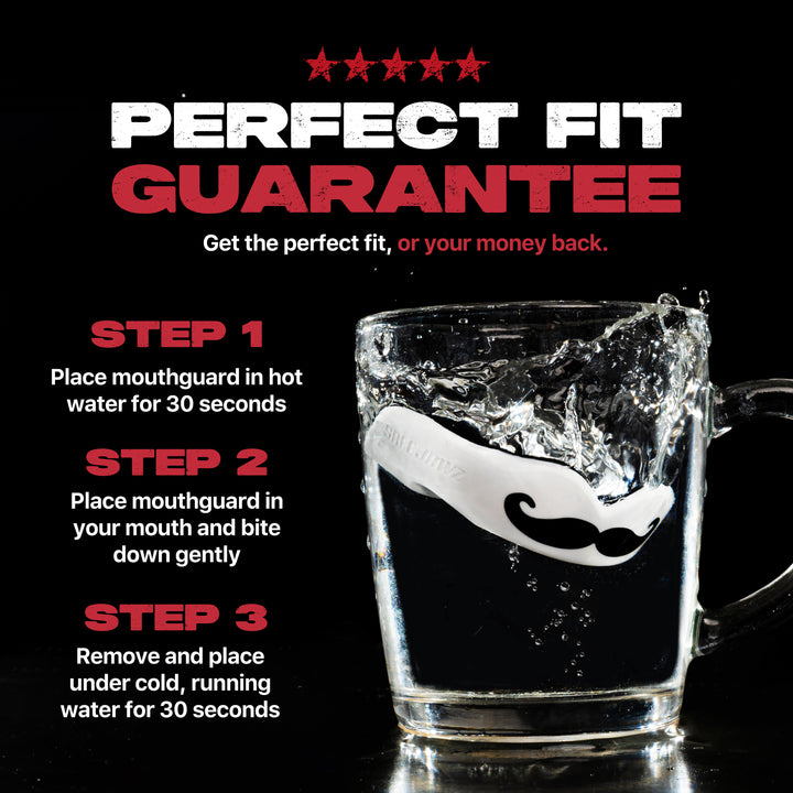 SAFEJAWZ® 'Mo' Mouthguard - Extro Series - White & Black