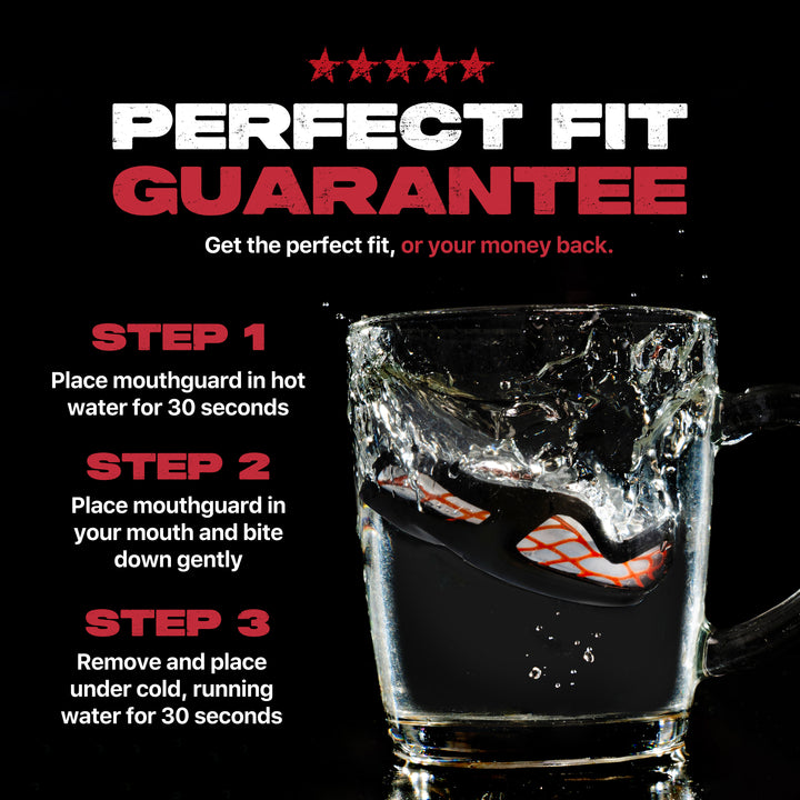 SAFEJAWZ Nitro Mouthguard - Black and Red - Adult