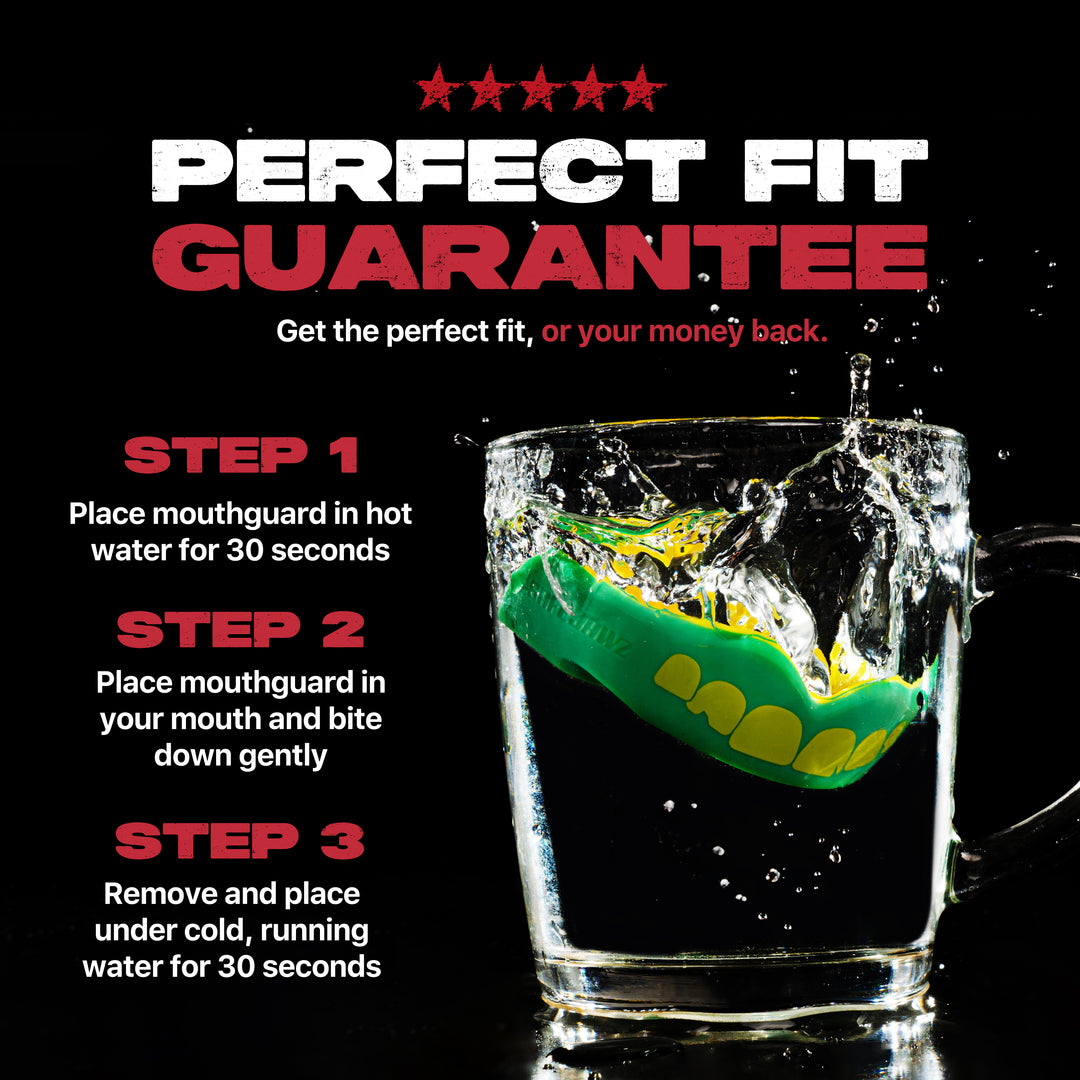 SAFEJAWZ® 'Ogre' Mouthguard - Extro - Green & Yellow