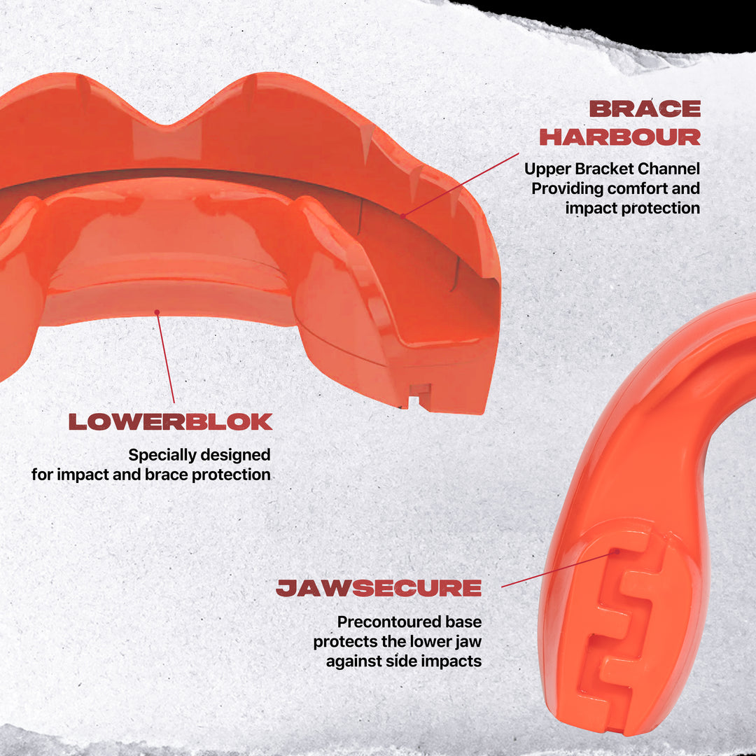 SAFEJAWZ® Mouthguard for Braces - Red