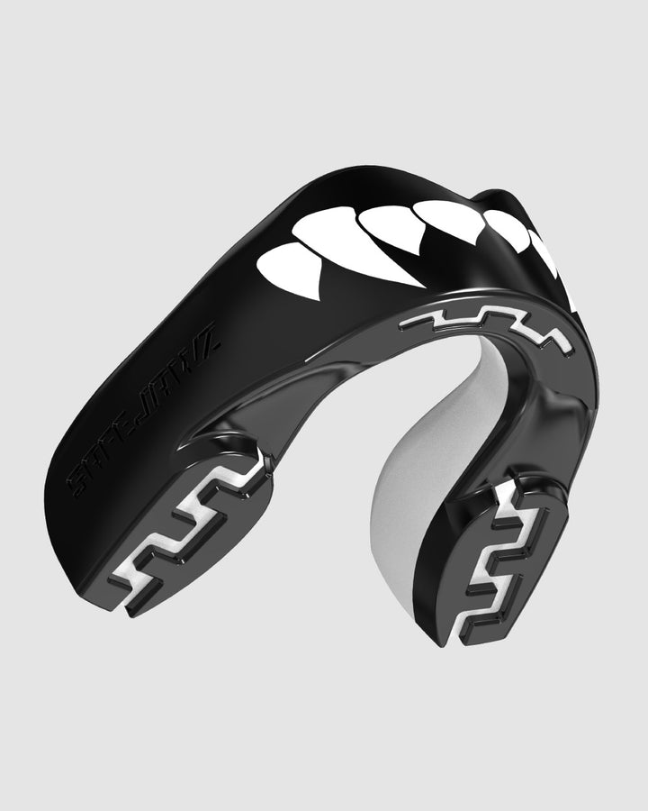SAFEJAWZ® 'Fangz' Mouthguard - Extro Series - Black & White