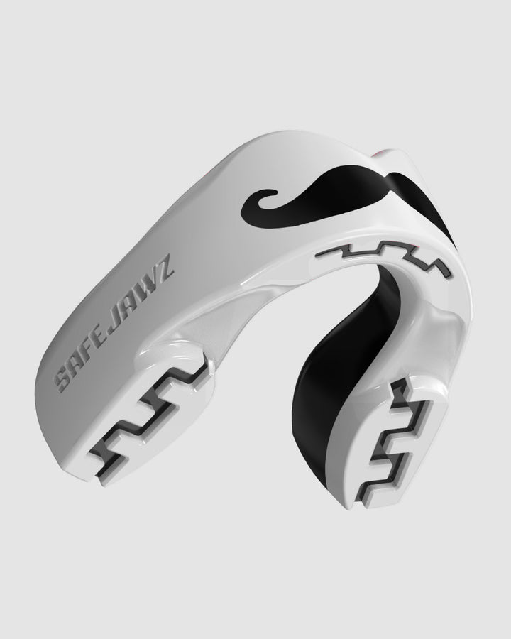 SAFEJAWZ® 'Mo' Mouthguard - Extro Series - White & Black