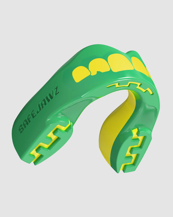 SAFEJAWZ® 'Ogre' Mouthguard - Extro - Green & Yellow