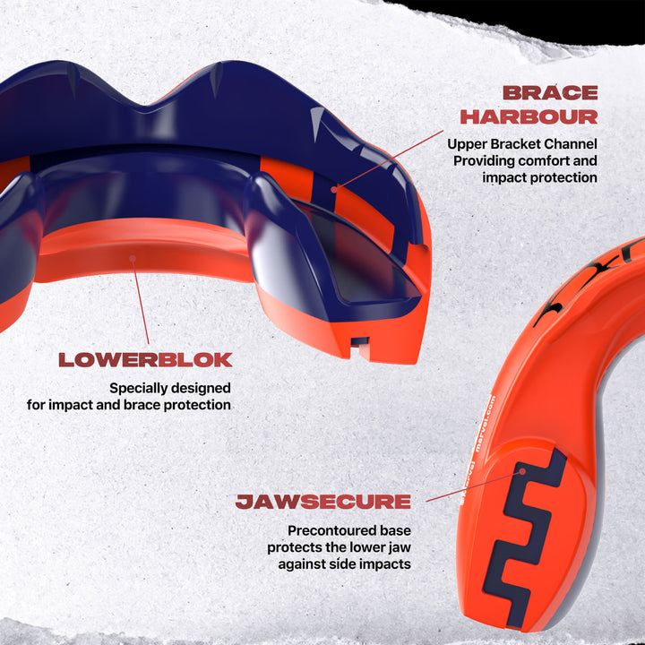 SAFEJAWZ Marvel Spider-Man Mouthguard For Braces - Red