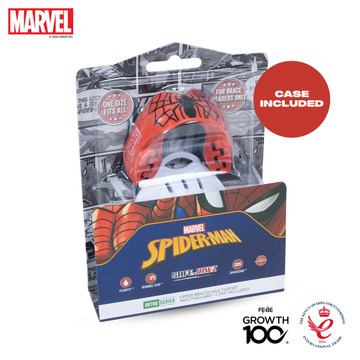 SAFEJAWZ Marvel Spider-Man Mouthguard For Braces - Red