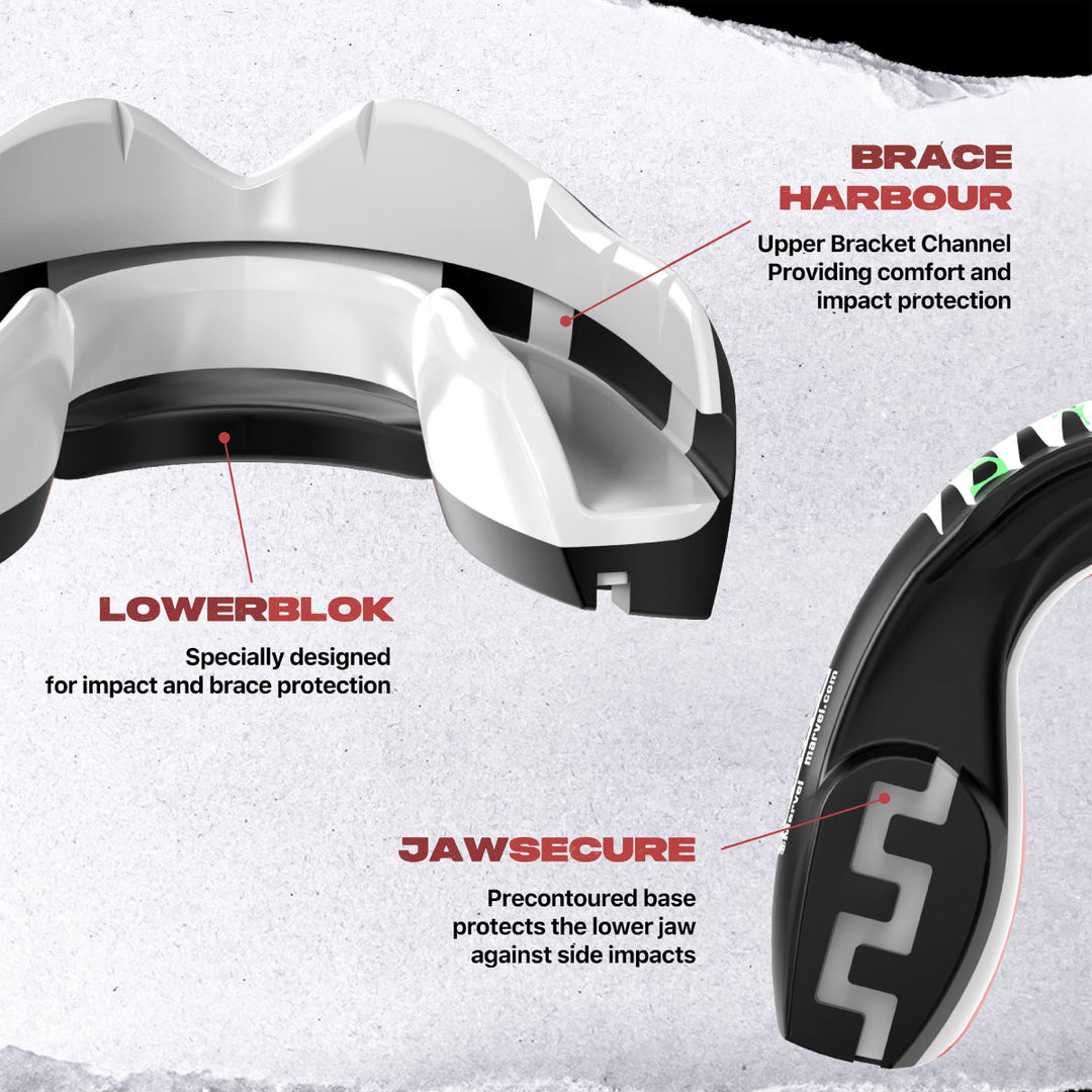 SAFEJAWZ Marvel Ortho Venom Mouthguard - Black