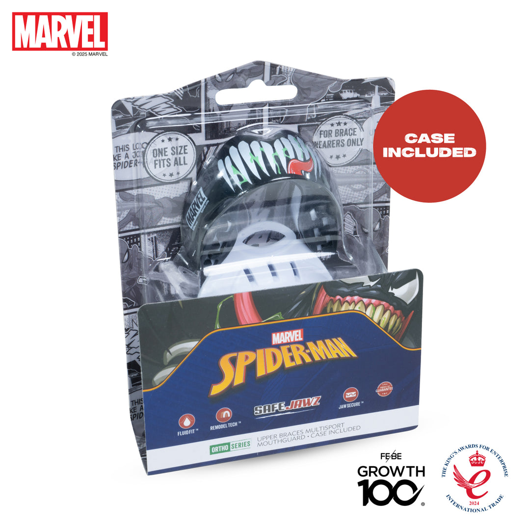 SAFEJAWZ Marvel Ortho Venom Mouthguard - Black