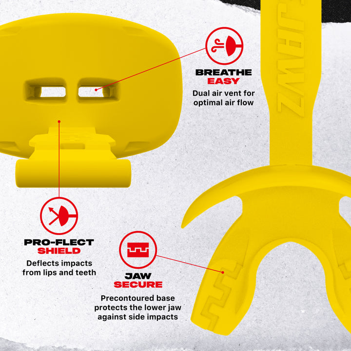 SAFEJAWZ Intro Series Lip Guard - Yellow