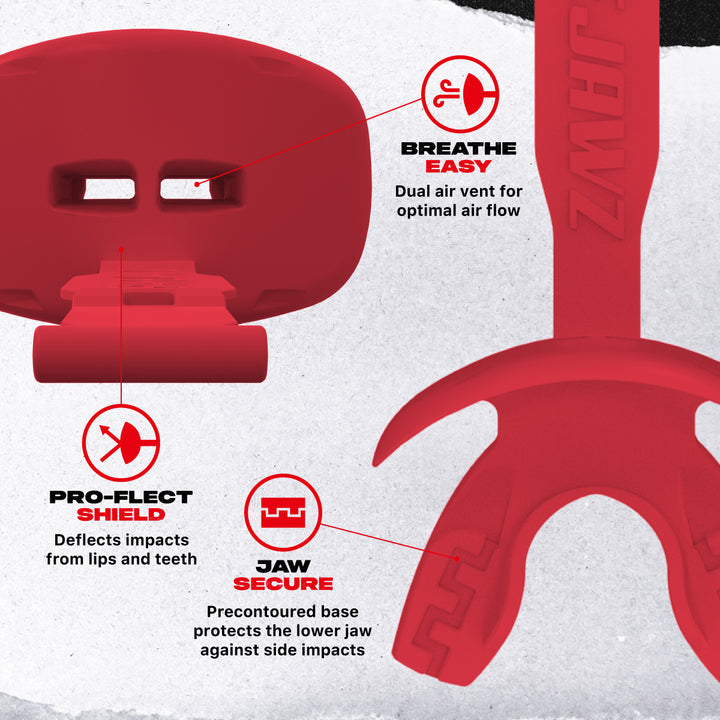 SAFEJAWZ Intro Series Lip Guard - Red
