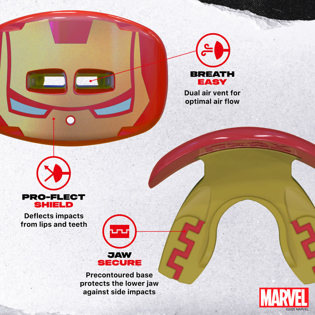 SafeJawz Marvel Lip Guard Iron Man Mouthguard