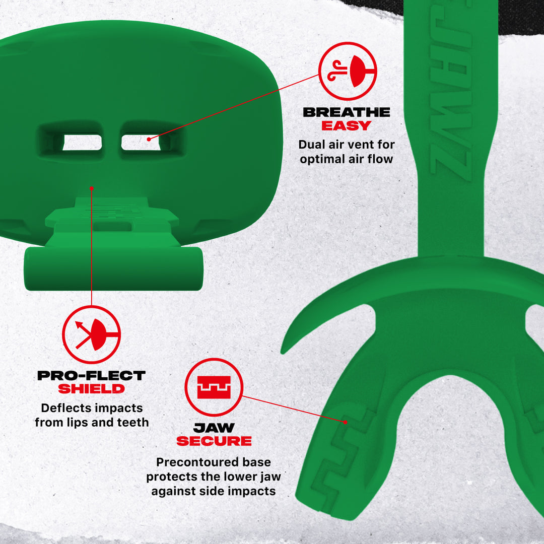 SAFEJAWZ Intro Series Lip Guard - Green