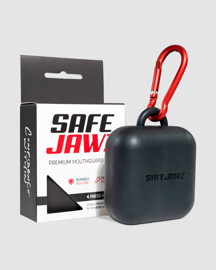 SAFEJAWZ Premium Silicone Mouthguard Case - Black