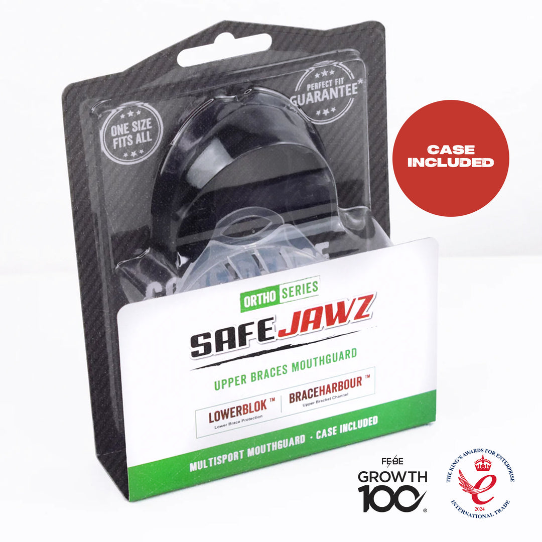 SAFEJAWZ® Mouthguard for Braces - Black