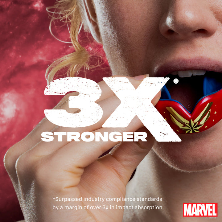 SafeJawz Marvel Captain Marvel Mouthguard - Red