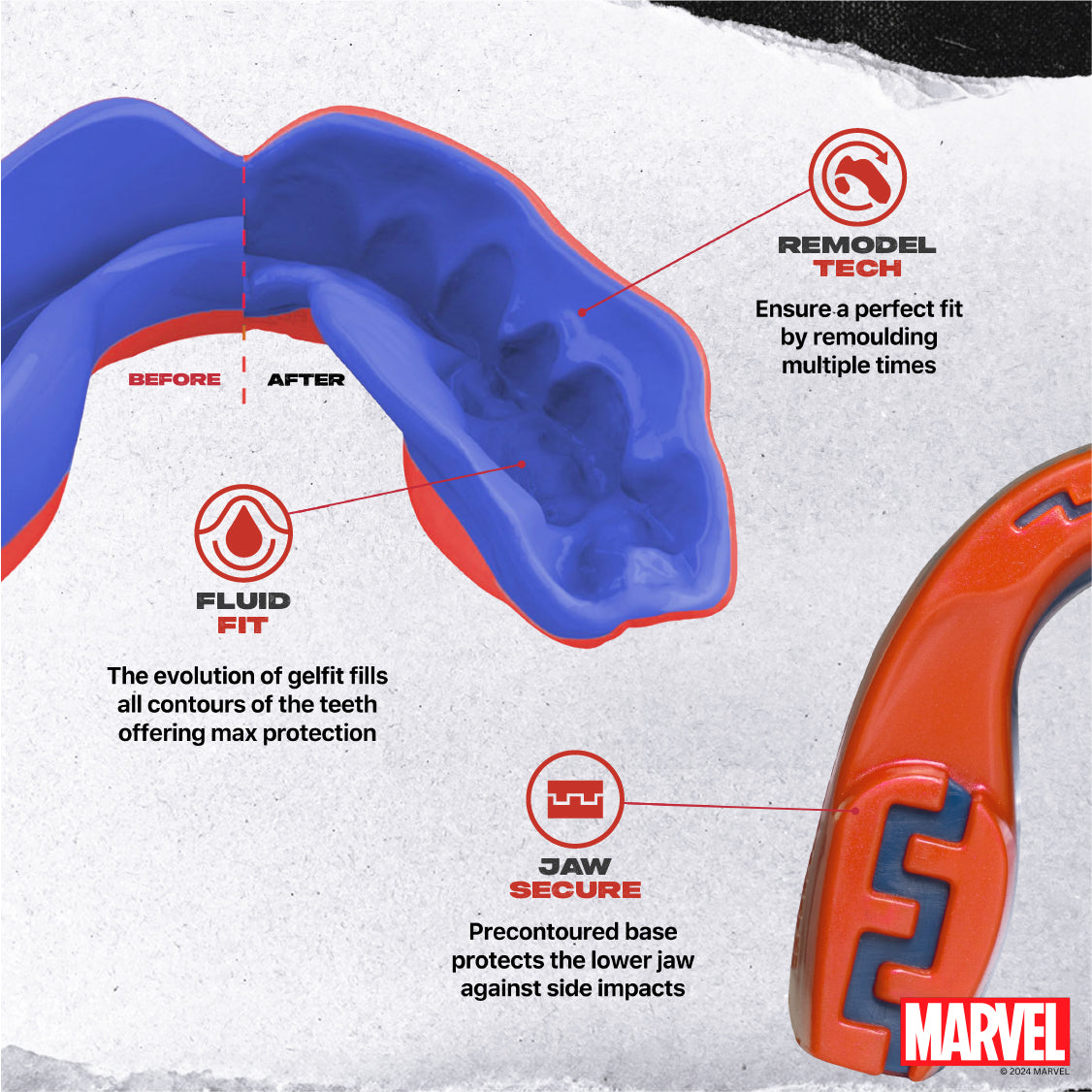 SafeJawz Marvel Captain Marvel Mouthguard