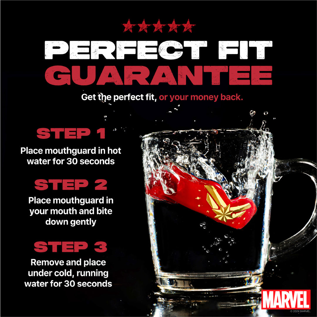 SafeJawz Marvel Captain Marvel Mouthguard - Red