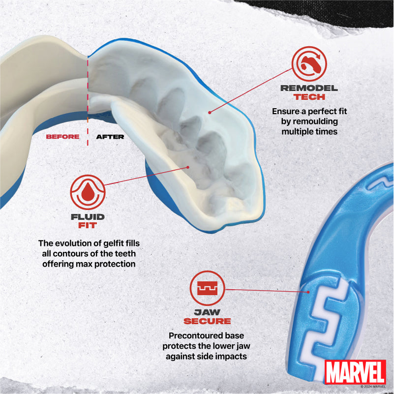 SafeJawz Marvel Captain America Mouthguard