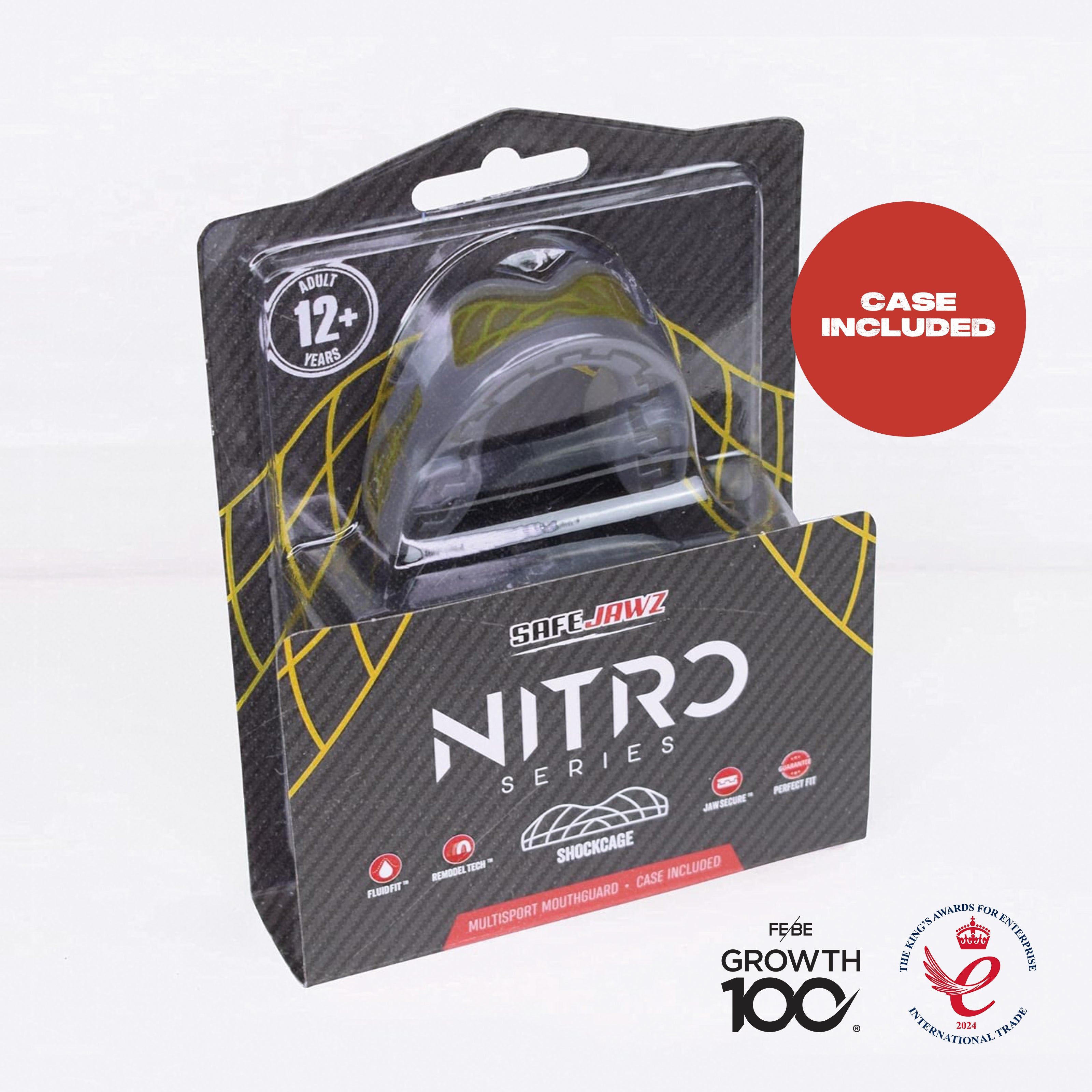 SAFEJAWZ Nitro Series Grey and Yellow - Adult