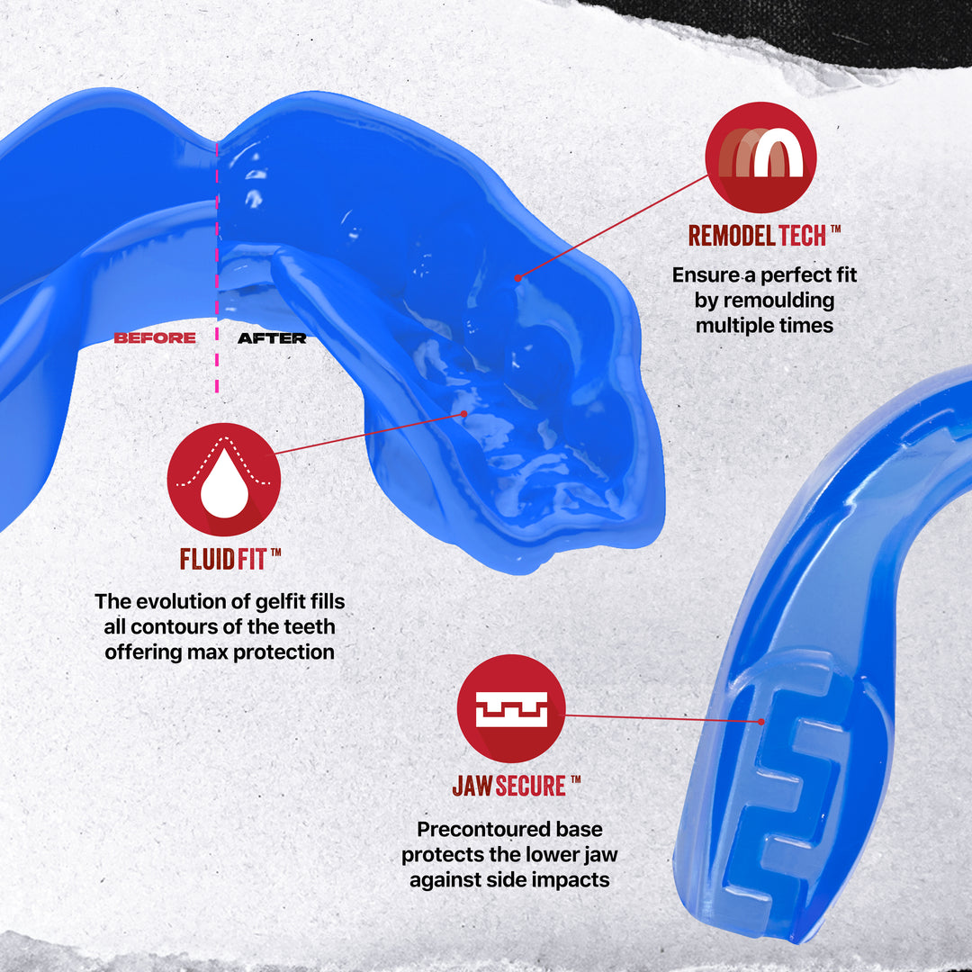 SAFEJAWZ® Extro Series 'ICE' Mouthguard - Blue