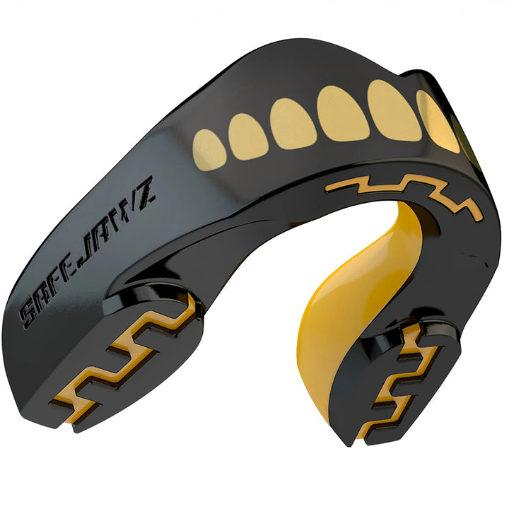 SAFEJAWZ® 'Goldie' Mouthguard - Extro SEries - Black & Gold