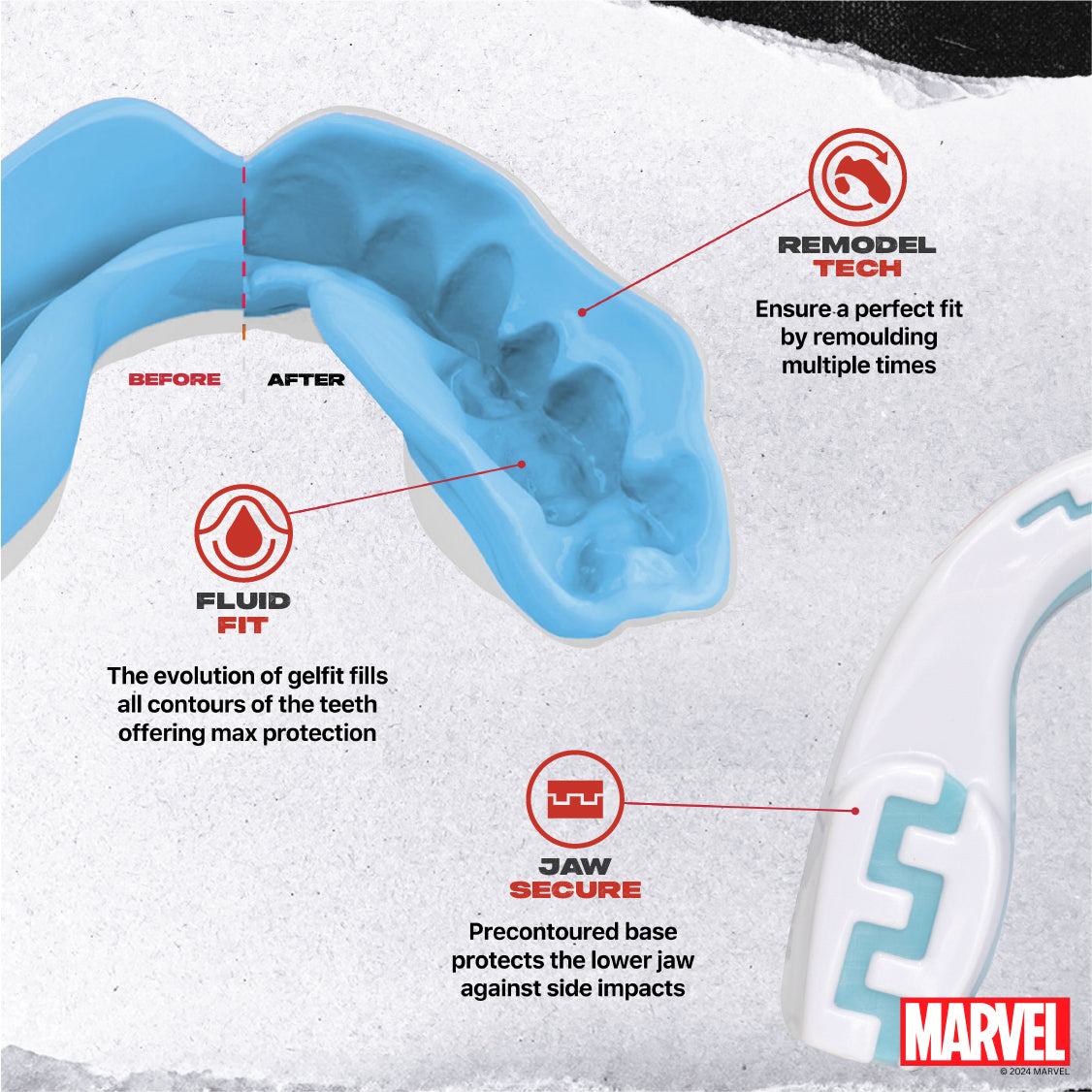 SafeJawz Marvel Spider-Gwen Mouthguard