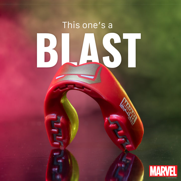 SafeJawz Marvel Iron-Man Mouthguard - Red