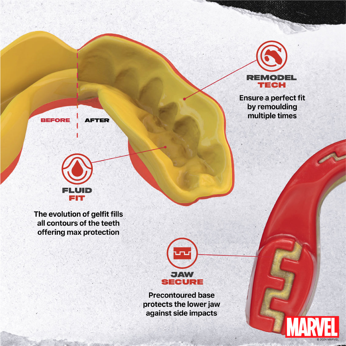 SafeJawz Marvel Iron-Man Mouthguard