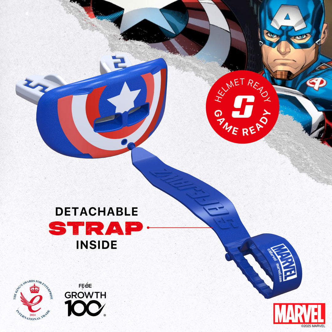SafeJawz Marvel Lip Guard Captain America Mouthguard
