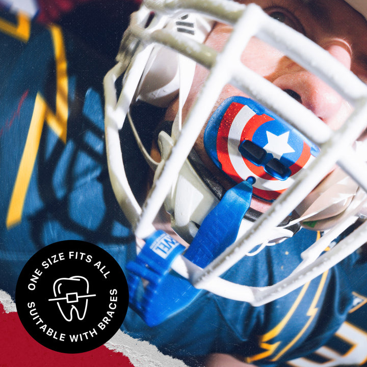 SafeJawz Marvel Lip Guard Captain America Mouthguard