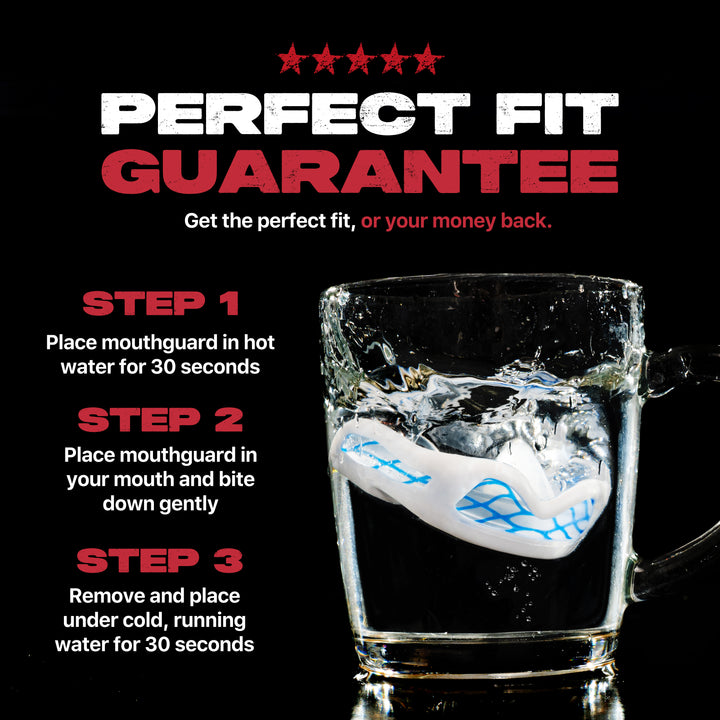 SAFEJAWZ Nitro Mouthguard - White & Blue - Adult