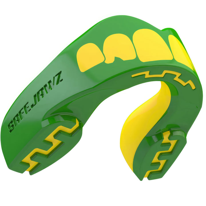 SAFEJAWZ® 'Ogre' Mouthguard - Extro - Green & Yellow