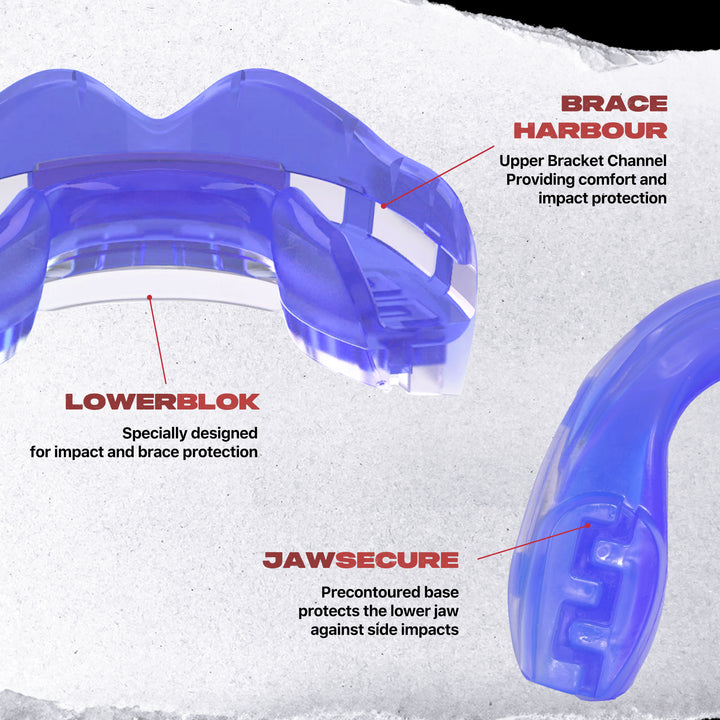 SAFEJAWZ® Mouthguard for Braces - Ice Blue