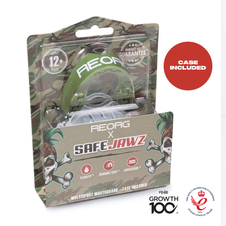 SAFEJAWZ Extro Series REORG Mouthguard - Green
