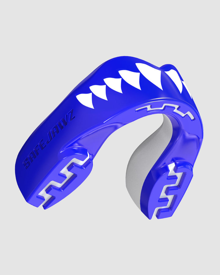 SAFEJAWZ® 'Shark' Mouthguard - Extro SEries - Blue & White