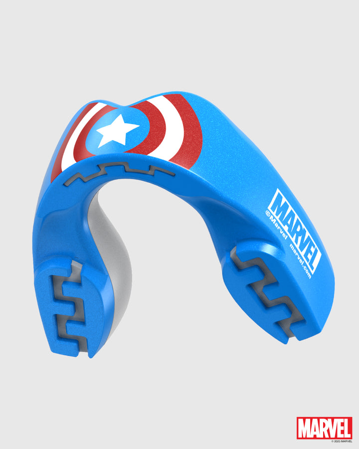 SafeJawz Marvel Captain America Mouthguard - Blue