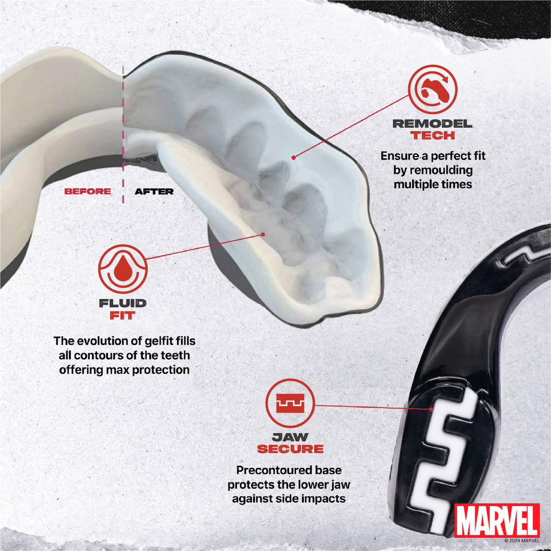 SafeJawz Marvel Venom Mouthguard - Blue