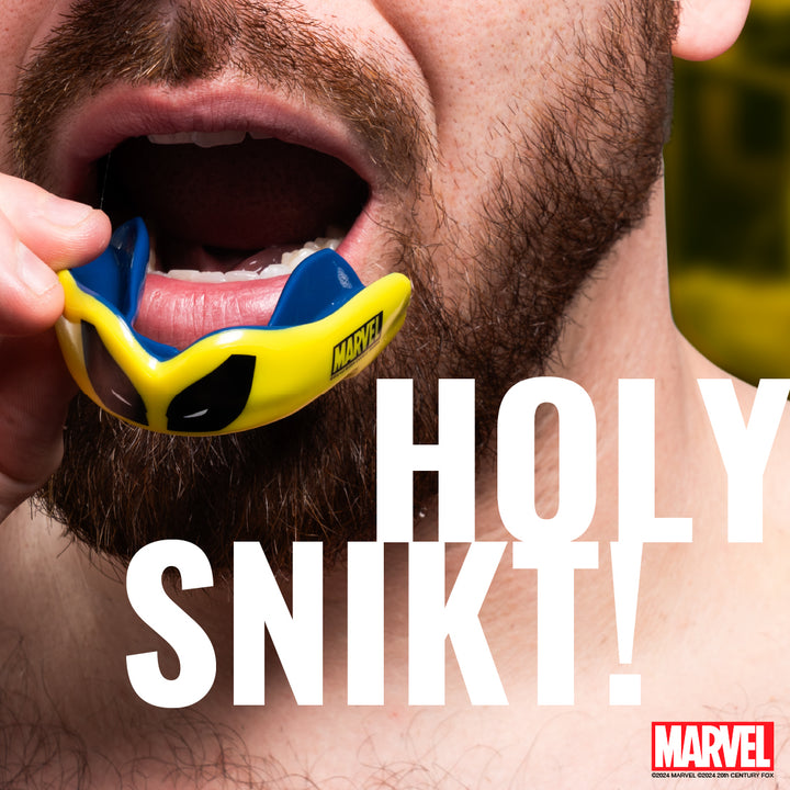 SafeJawz Marvel Wolverine Mouthguard Adult - Yellow