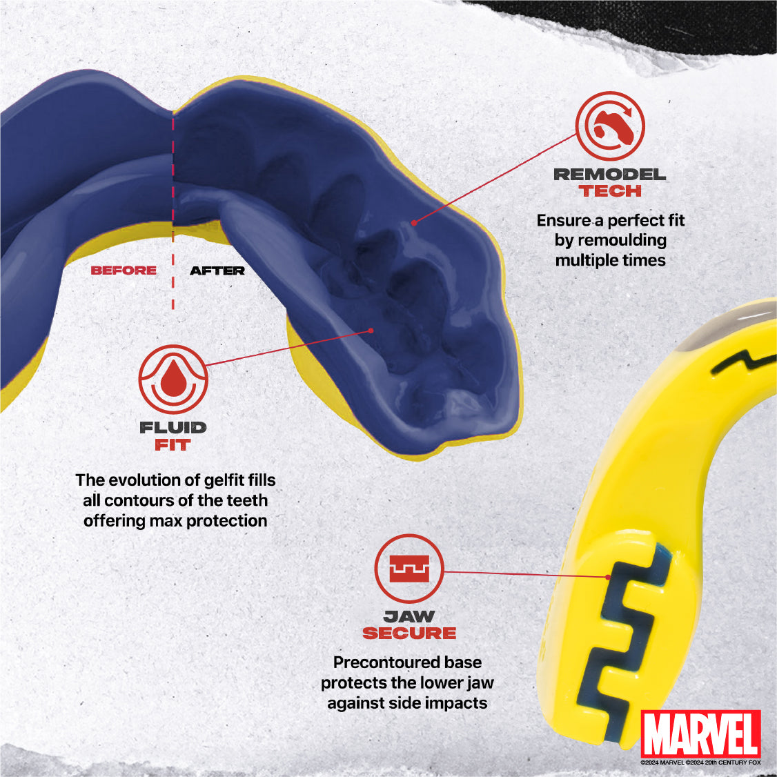 SafeJawz Marvel Wolverine Mouthguard Adults
