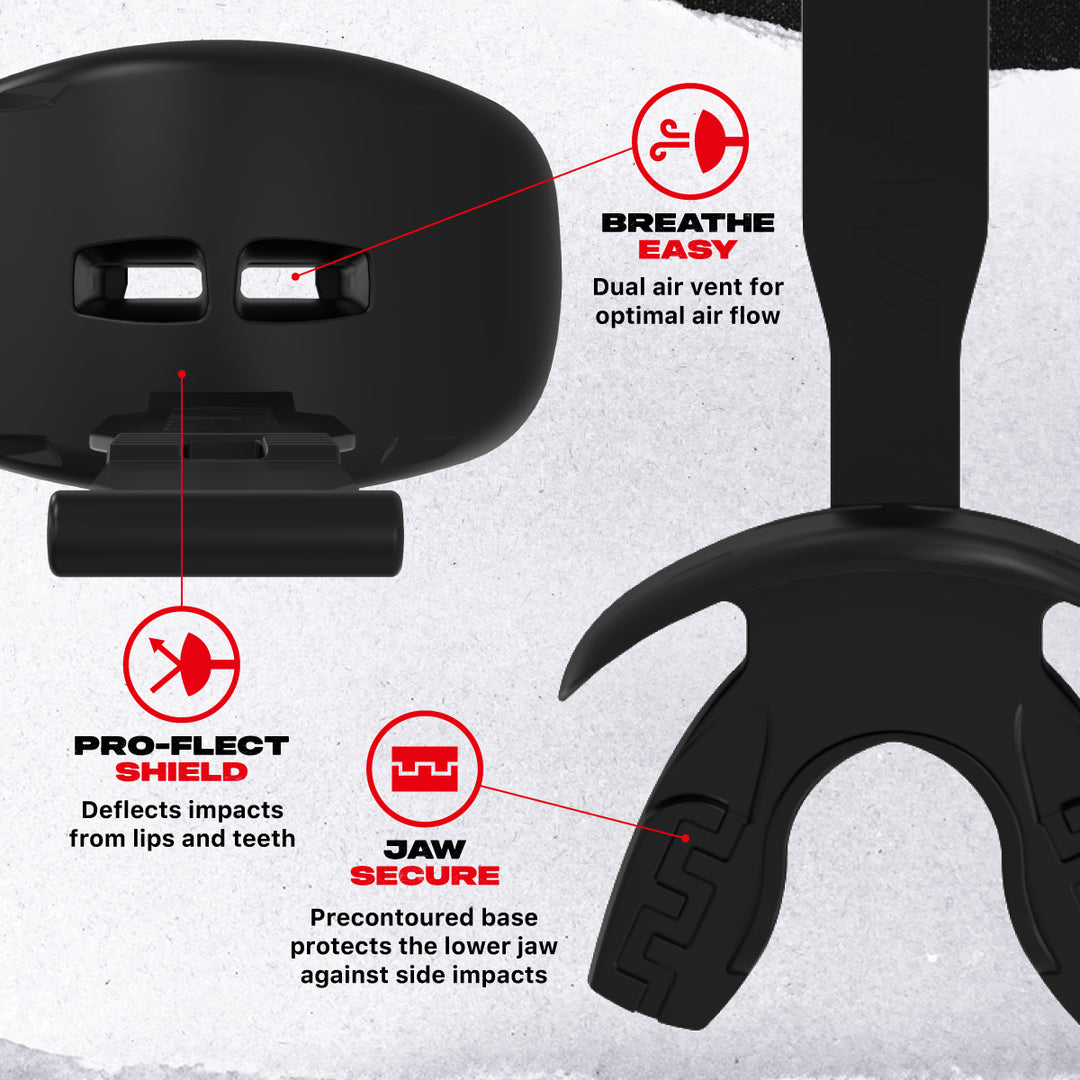 SAFEJAWZ Intro Series Lip Guard - Black
