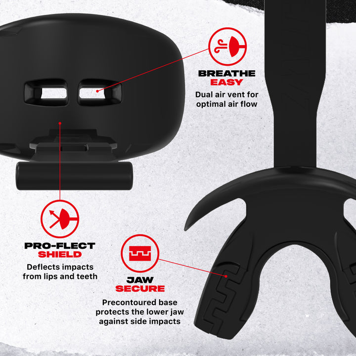 SAFEJAWZ Intro Series Lip Guard - Black