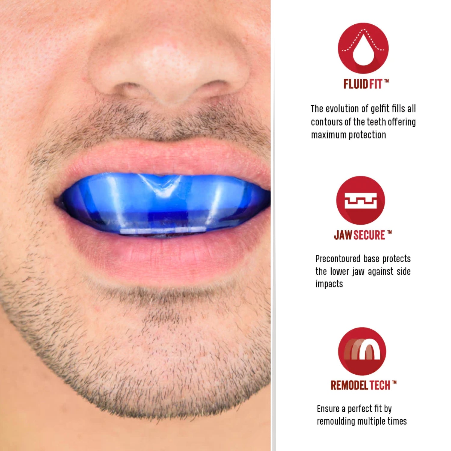 Self-Fit Mouthguard - 'ICE' - Gum Shield - SAFEJAWZ®Extro Series