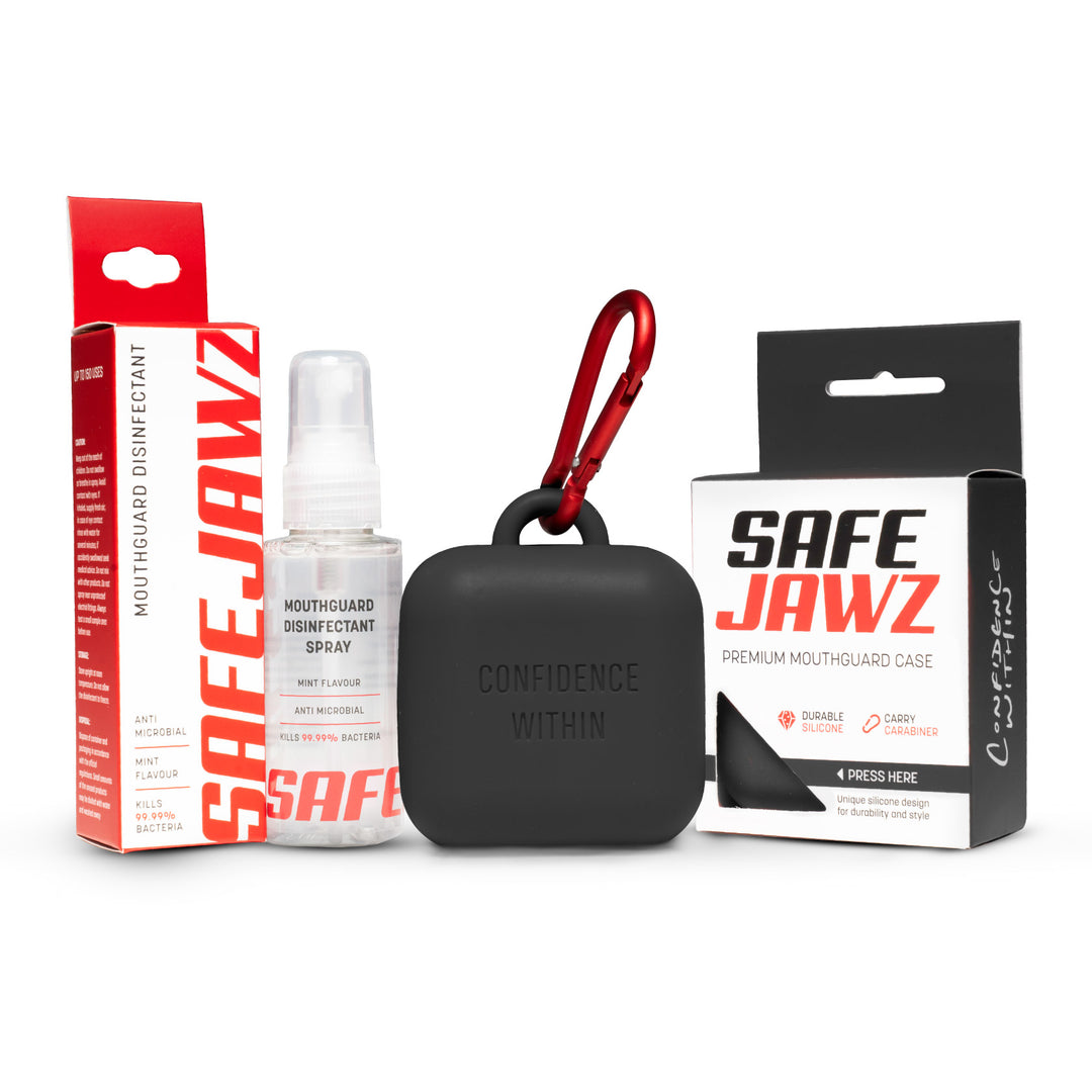 SAFEJAWZ Care Bundle - Premium Mouth Guard Case & Disinfectant Spray