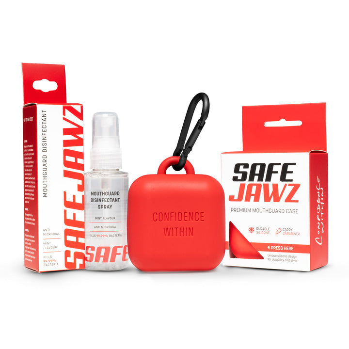 SAFEJAWZ Care Bundle - Premium Mouth Guard Case & Disinfectant Spray
